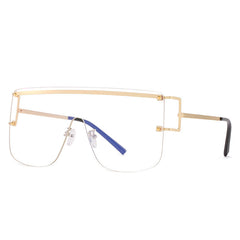 New Style One Piece Sunglasses Fashion Rimless Sunglasses Women's Trendy Sunglasses