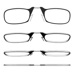 Nose clip presbyopic glasses keychain ultra lightweight carrying elderly glasses wallet glasses reading glasses