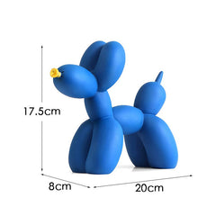New black and white plaid balloon dog ornaments creative TV cabinet wine cabinet living room porch resin crafts