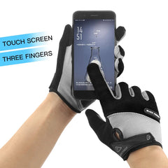 Outdoor sports men's and women's anti slip and wear-resistant fitness bicycles breathable full finger riding touch screen gloves