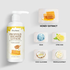 Propolis Shower Lotion, Body Skin Cleansing And Moisturizing Dull Exfoliating Body Wash