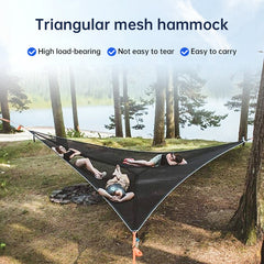 2025 Portable triangular camping hammock with air polymer, multi-scene travel use.