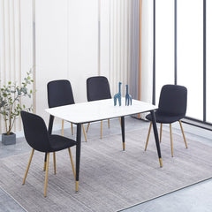 Dining Chair 4PCS（BLACK）Modern style New technology Suitable for restaurants cafes taverns offices