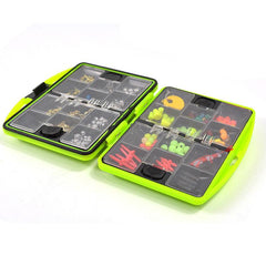 LEO 100Pcs/box Fly Fishing Accessories Box with Fishhooks Float Lead Sinker Swivel Connector Beads