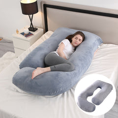 Pregnant women's pillow waist protection side sleeping slope pillow J-shaped pregnancy sleeping pillow