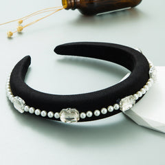 New Rhinestone Pearl Hair Adornment Femininity Light Luxury Net Red Hundred Band Head Accessories