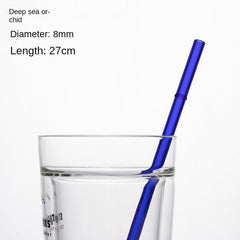 Eco-Friendly High Borosilicate Glass Straw Durable Heat-Resistant Starbucks Kids Straw 27cm Customized
