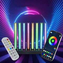 Striped RGB desktop ambient light, colorful ABS music rhythm e-sports bedroom desktop ambient light