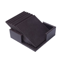 Creative PU leather coaster Exquisite insulated tea water cushion Square leather coaster