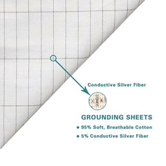 Earthing Ground Pillow Case For Health & EMF Protection Improves Sleep Conductive Silver Fiber Cotton Pillowcase