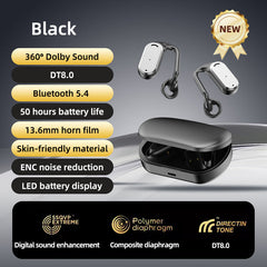 GT-R Bluetooth Earphones Hanging Ear Bone Conduction Wireless Bluetooth Earphones Long Range Office Business Digital Display Screen