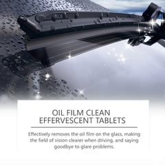 Glass Oil Film Cleaning Tablet, Front Inner Windshield Oil Film Removing Stain Brightening Cleaning Tablet