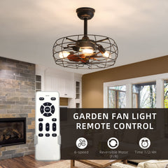19inch Cage Retro Reiling Fan with Lights