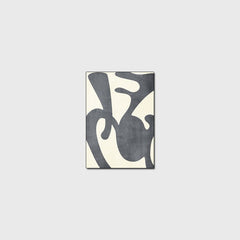 Simple modern versatile geometric monochrome black and white imitation cashmere living room floor mat
