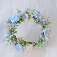 Mori Flower Bridal headdress garland modeling headdress photo wedding dress hair accessories Bridesmaid accessories holiday head