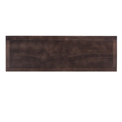 Retro Design Console Table with Two Open Shelves, Pine Solid Wood Frame and Legs for Living Room (Antique Navy+Espresso)