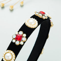 Baroque Court Diamond Tapered Headband Retro Style Premium Hair Ornament