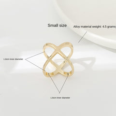 Creative Rice King Star Gold-Plated Scarf Buckle Multi-Purpose X Cross Hollow Smooth Surface Scarf Square Shawl Buckle