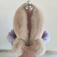 Real Fox Fur Horn Collar Fashion Fur Decorative Collar Jewelry
