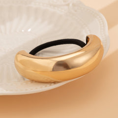 Retro double-layer curved elastic hair accessory Hairpin irregular temperament hair