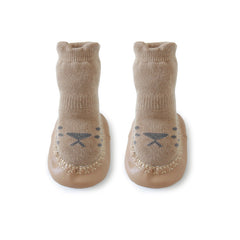 Baby Floor Shoes And Socks Soft Bottom Mid-Tube To Prevent Korean Style Super Cute Cartoon Baby Toddler Socks Shoes