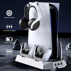 PS5 Slim/PS5 Cooling Stand Optical/Digital Universal Base Multi functional Charging Stand
