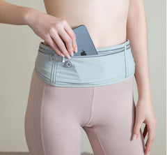 Running waist bag, sports bag, mobile phone storage, three pockets, lightweight, close fitting, non shaking, outdoor fitness, me