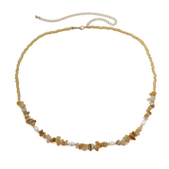 Gravel imitation pearl beach waist chain waist chain jewelry versatile single-layer bead body chain