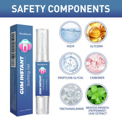 WestMonth Gum Instant Soothing Gel, Relieve Gums Swelling And Pain Clean Teeth Plaque Stains And Whiten Teeth Gel