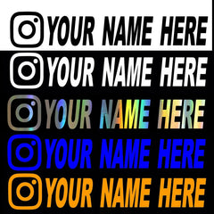 Custom username car stickers personalized Instagram motorcycle vinyl stickers
