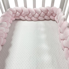Woven baby bed surround anti-collision strip four strand Fried Dough Twists braid wrapped around the bed surround ins baby child