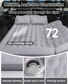 Umbrauto 29.53in/75cm Wide Car Air Mattress – Inflatable SUV, Truck & Van Back Seat Camping Bed with Pump & Pillows, Gray