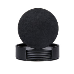 Creative PU leather coaster Exquisite insulated tea water cushion Square leather coaster