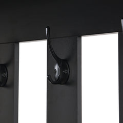 39.3'W70.8'H multifunctional corridor shoe cabinet with soft padded nail board and black hanger with entrance hook