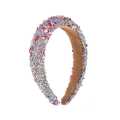 Exaggerated Baroque Colorful Crystal Candy Sponge Wide Edge Hair Hoop Headband