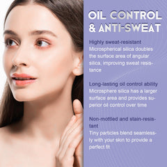 Lavender Matte Powder, Natural Block Defect Containment Light And Durable Is Not Easy To Makeup Base Powdery Cake