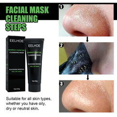 Bamboo Charcoal Blackhead Removal Mask, Deep Cleanse Pores And Acne T-Zone Oil Control With A Peel Mask