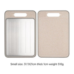 Double Sided Quick Thawing Cutting Board, Aluminum Alloy Spray Cutting Board, Household Cutting Board with Sharpener
