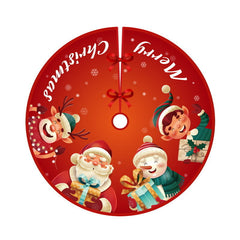 Deer Head Snowflake Santa Claus Gift Box Series Christmas Tree Bottom Decoration Apron Atmosphere Decoration