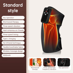 Electric heating knee massage instrument, vibration moxibustion, shoulder and elbow joint pain, hot compress knee massager for old cold legs