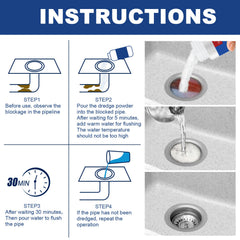 JUE-FISH Drain Gel Pipe Unclogger, Kitchen Bathroom Sewer Odor Cleaning Dissolves Dredging To Prevent Clogging