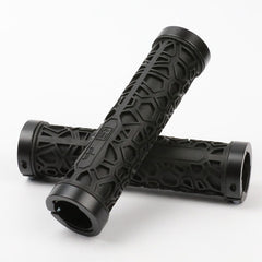Aluminum Alloy Double Side Locking Handle Mountain Bike Shock Absorption Breathable Anti-Skid Auxiliary Handle Bicycle Silicone Handle Cover