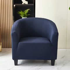 Elastic solid color semi-circular sofa cover, internet cafe, sand caf é, hotel leisure booth, all inclusive, single sofa chair cover