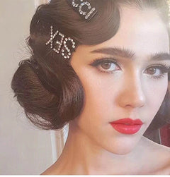 1PC Bling Letter Hairpins Headwear for Women Girls Hair Clips Pins Barrette Tools Hair Accessories