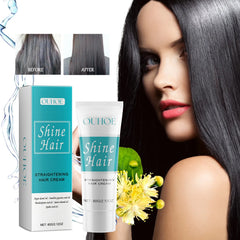 Straightening Hair Cream, Repair Damaged Dry Split Hair Smoothing Straightening Mask