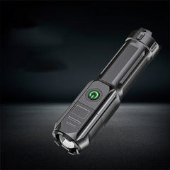 New Telescopic Zoom Glare Flashlight USB Charging Compact Portable Spotlight Long-Range Floodlight Outdoor Lighting