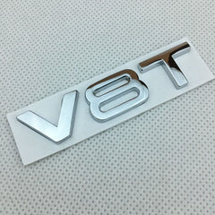 Suitable for Audi V6T V8T metal logo A4LA6LS7Q5Q3 displacement personalized modification leaf plate car sticker