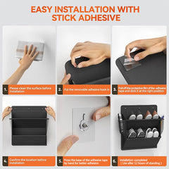 RV shoe storage (adhesive), over-door rack with deep pockets – for motorhomes, narrow wardrobes, 1 piece