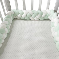 Woven baby bed surround anti-collision strip four strand Fried Dough Twists braid wrapped around the bed surround ins baby child