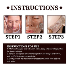 Black Tea Extract Cleansing Mask, Clean And Delicate Pore Brightening Skin Rejuvenating Daub Type Facial Mask